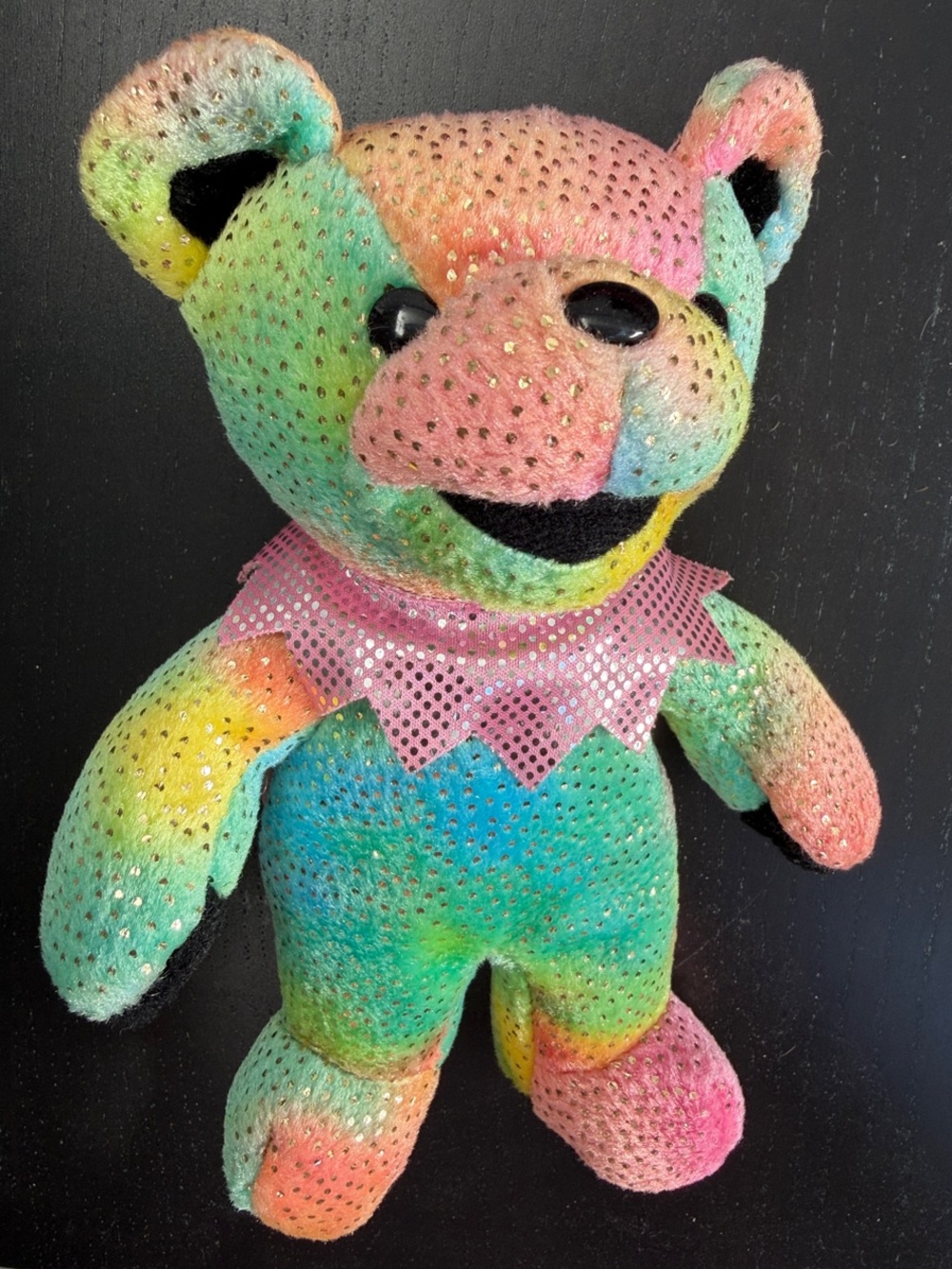 Plush Grateful Dead Multicolor Sequin Teddy Bear - Rainbow Kids Toy collectible
